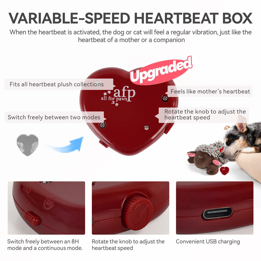 ALL FOR PAWS Heartbeat Toy bolsa de calor apta para microondas