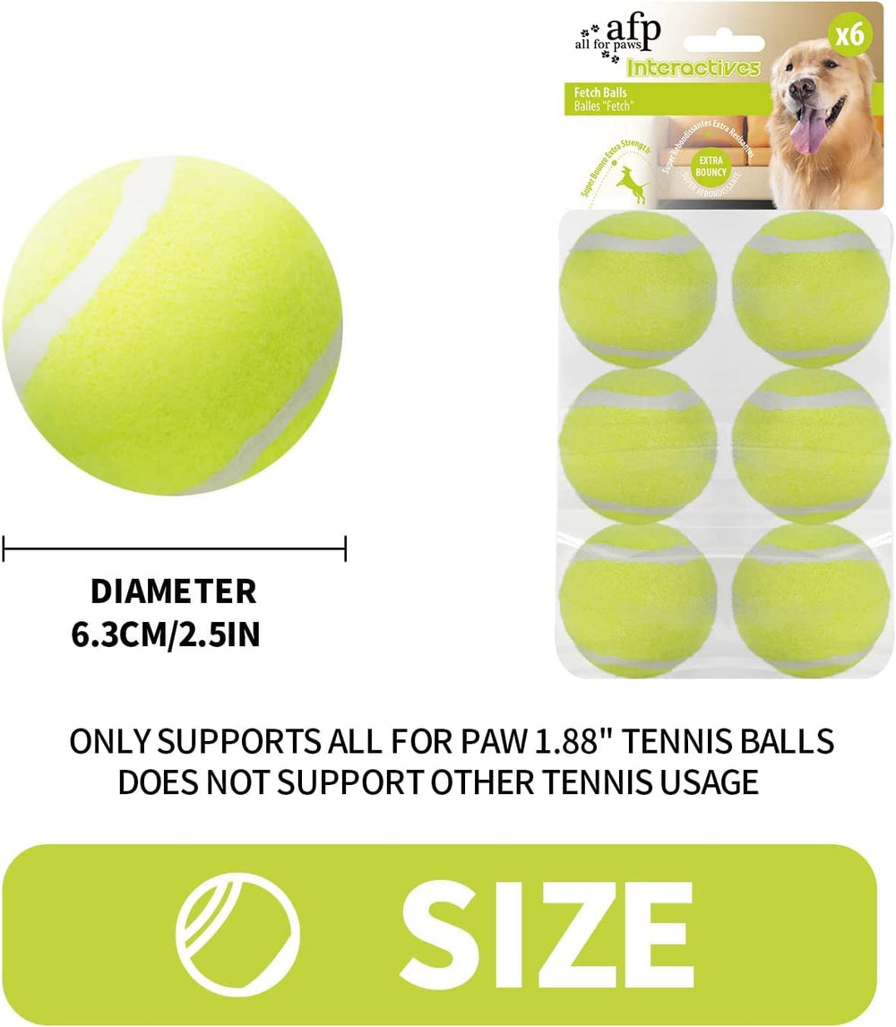 ALL FOR PAWS pelotas de tenis para perros, alto rebote para juegos dinámicos.