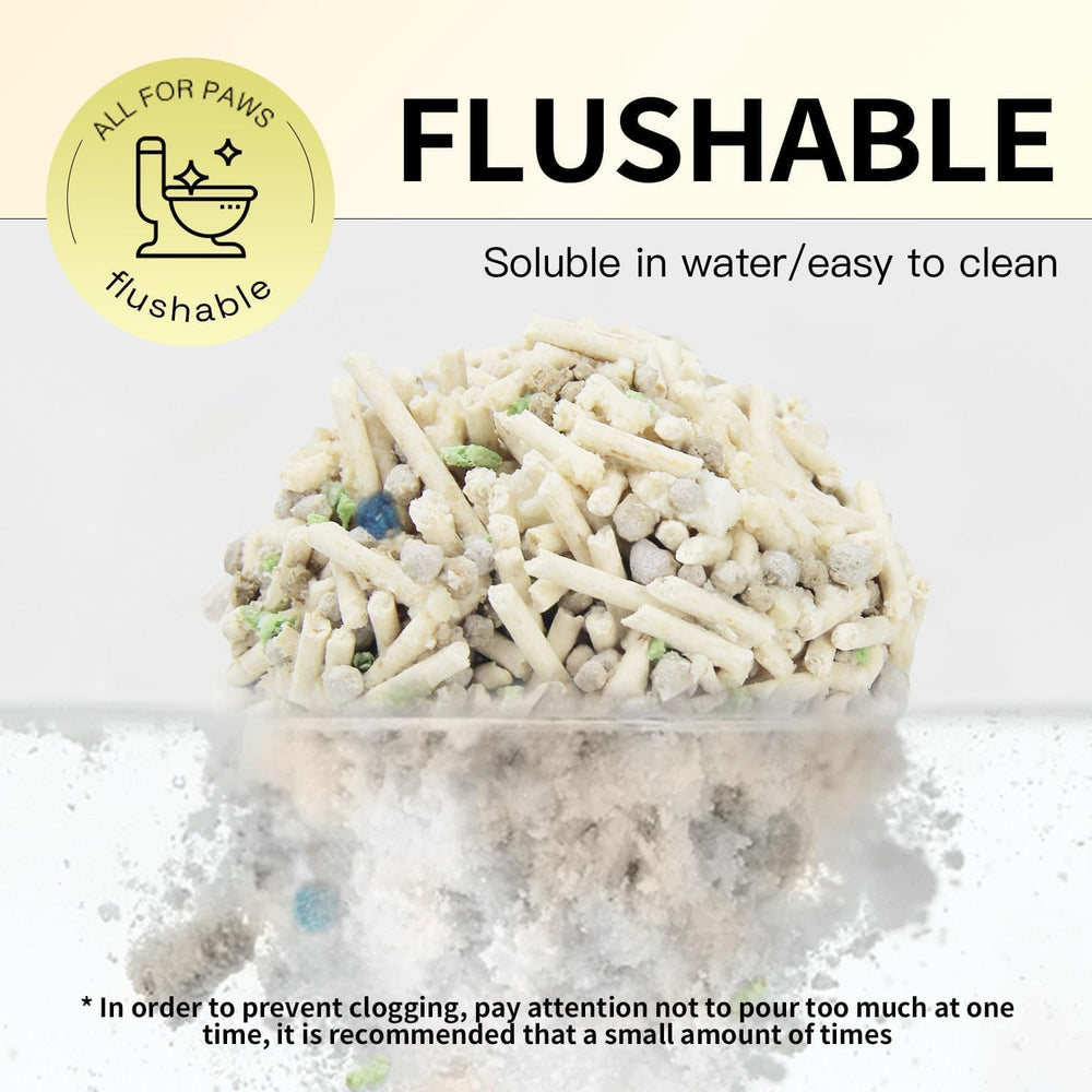 All For Paws Tofu Cat Litter bloqueo de olores 24/7 para hogares frescos.