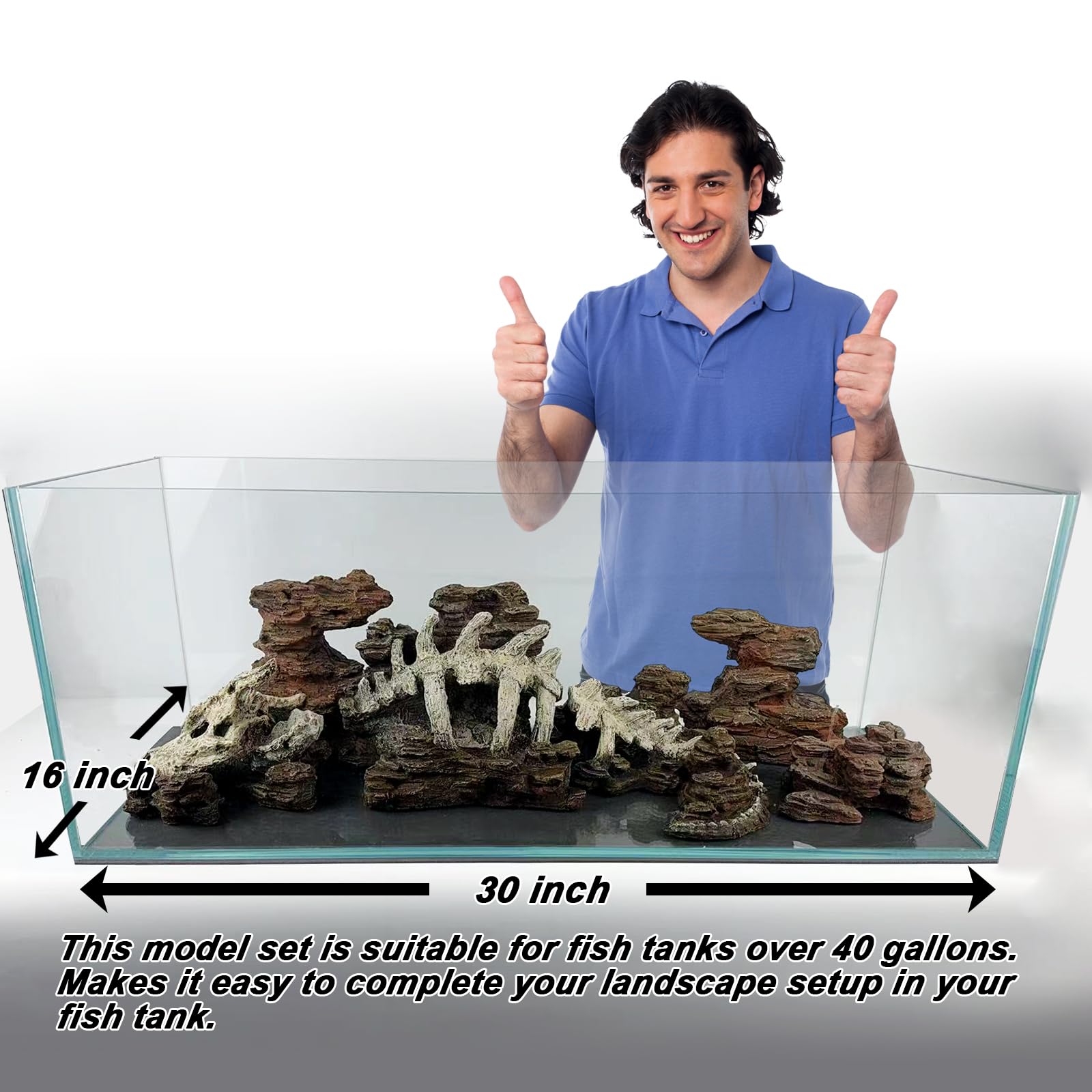 Allcolor modelo aquascape con detalle realista para paisajes subacuáticos.
