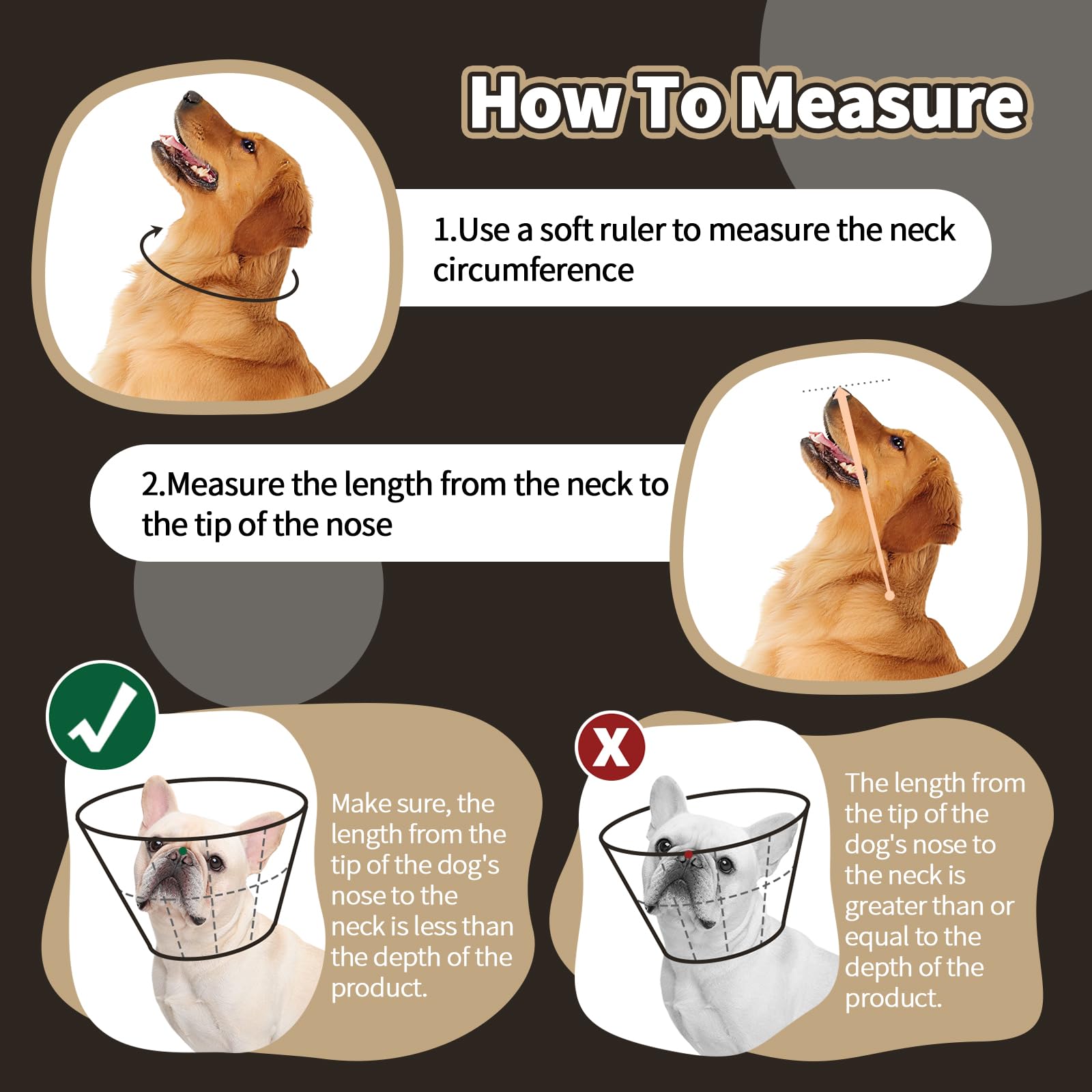 Allroaring collar-cono-ajustable-tallas-perros: ajuste seguro para varias tallas.