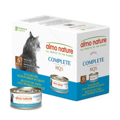 Almo Nature HQS Complete, lata de atún con calabaza, 70 g para tomas diarias.