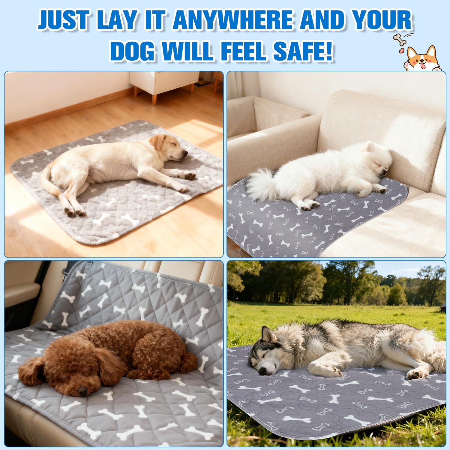 Almohadillas para cachorros 2 unidades con feromonas: protege muebles y suelos en casa