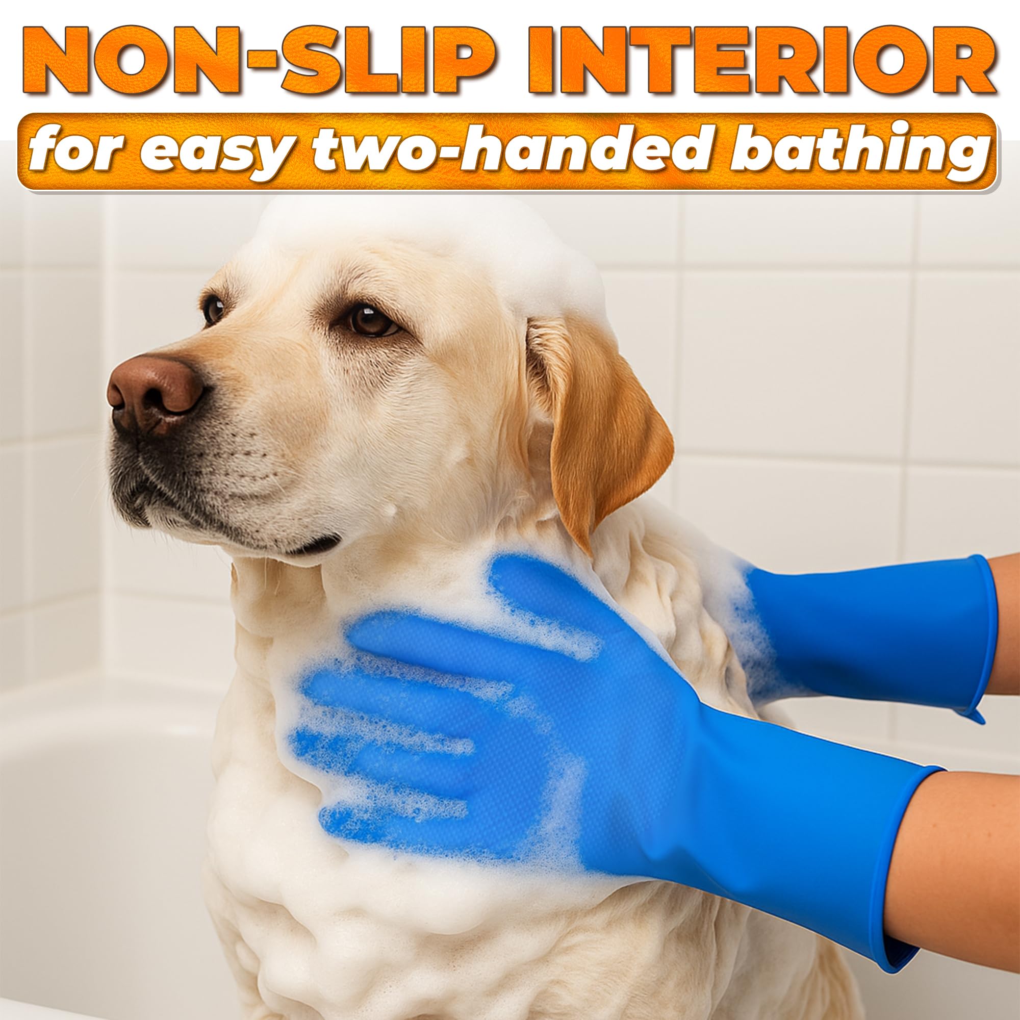 Uso multi para baño, cepillado y limpieza de patas.