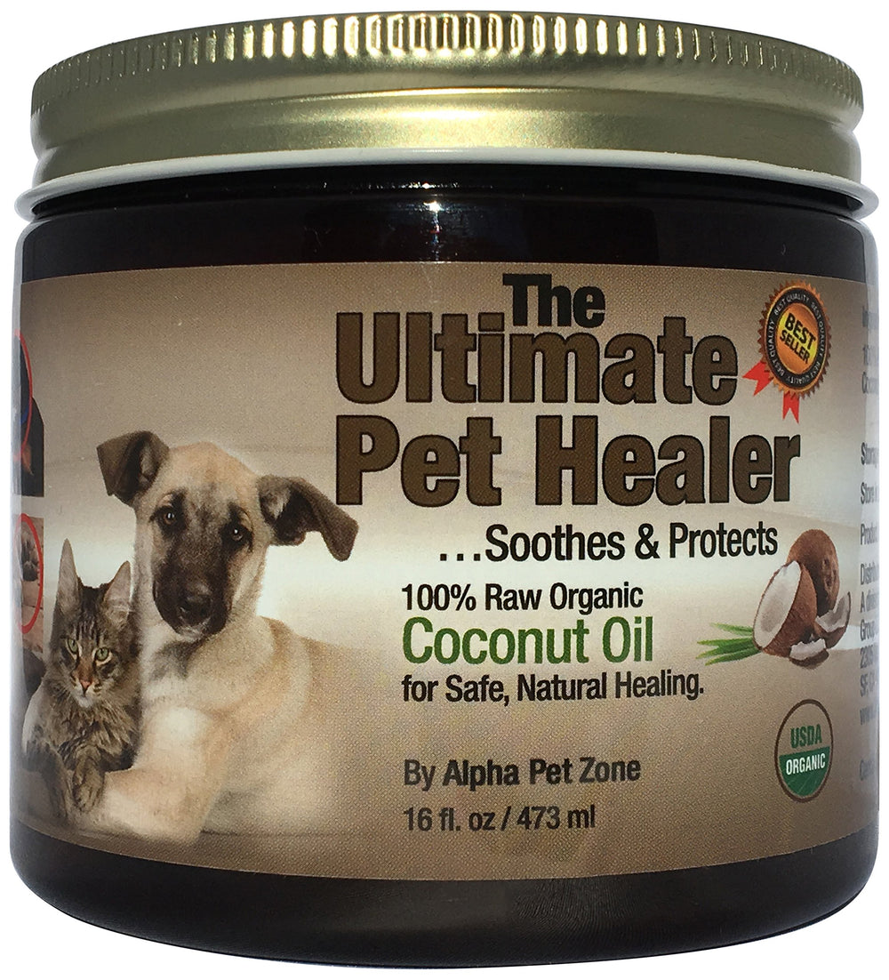 ALPHA PET ZONE Aceite de coco orgánico en bote para piel y pelaje suave