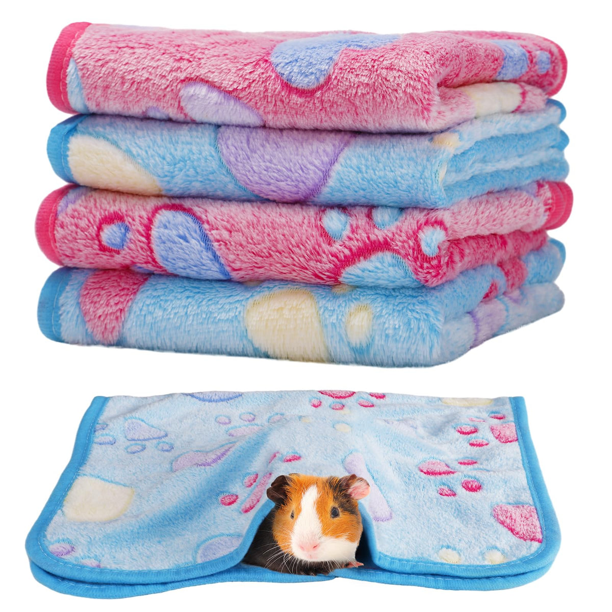 Manta Alphatool coral para pequeños animales con patita y corazón