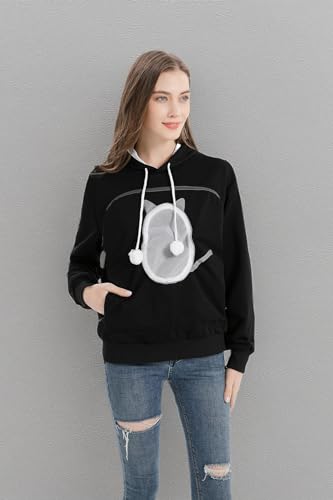 ALYC sudadera para uso diario urbano con portamascotas discreto