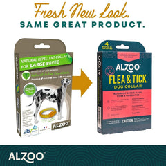 ALZOO collar antipulgas con bucle ajustable, enfoque en ajuste cómodo para razas grandes.