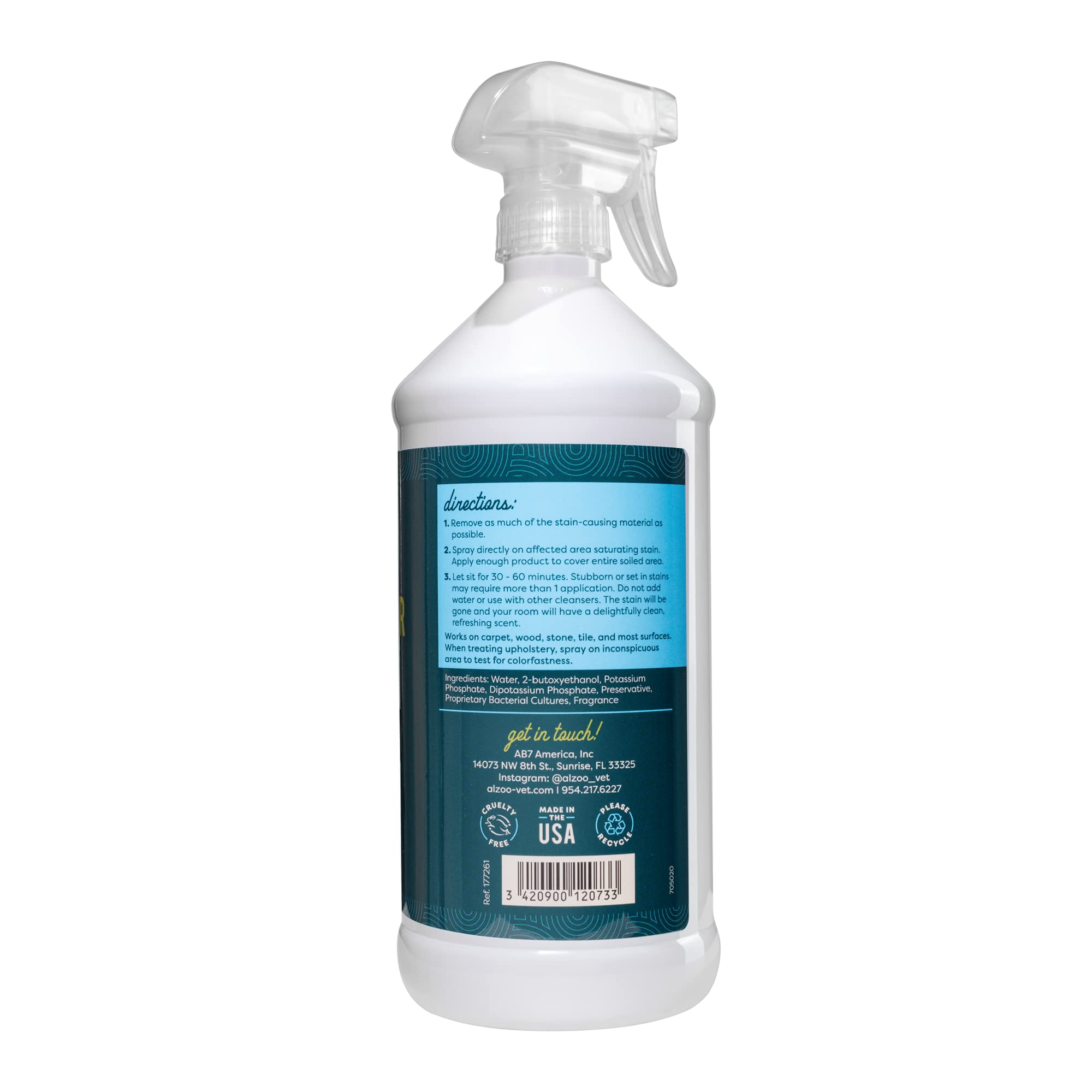 ALZOO Stain & Odor Remover, limpieza en alfombras sin frotar.