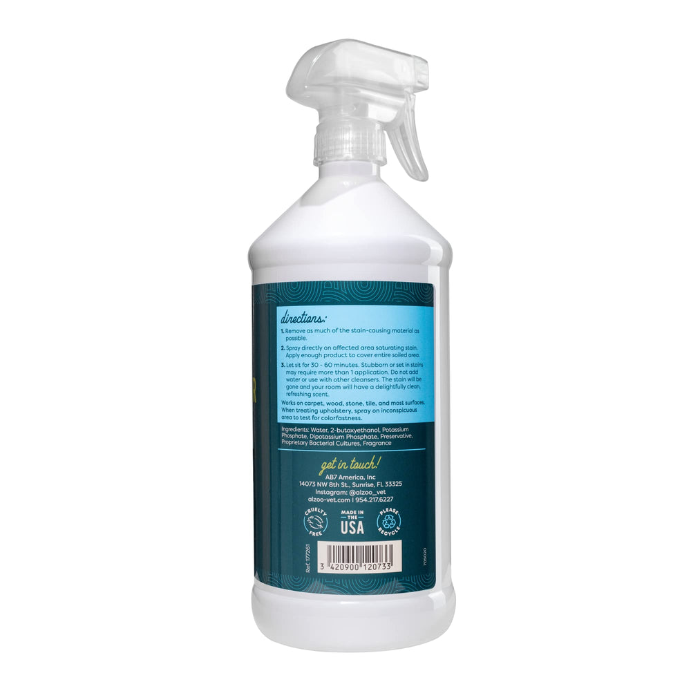 ALZOO Stain & Odor Remover, limpieza en alfombras sin frotar.
