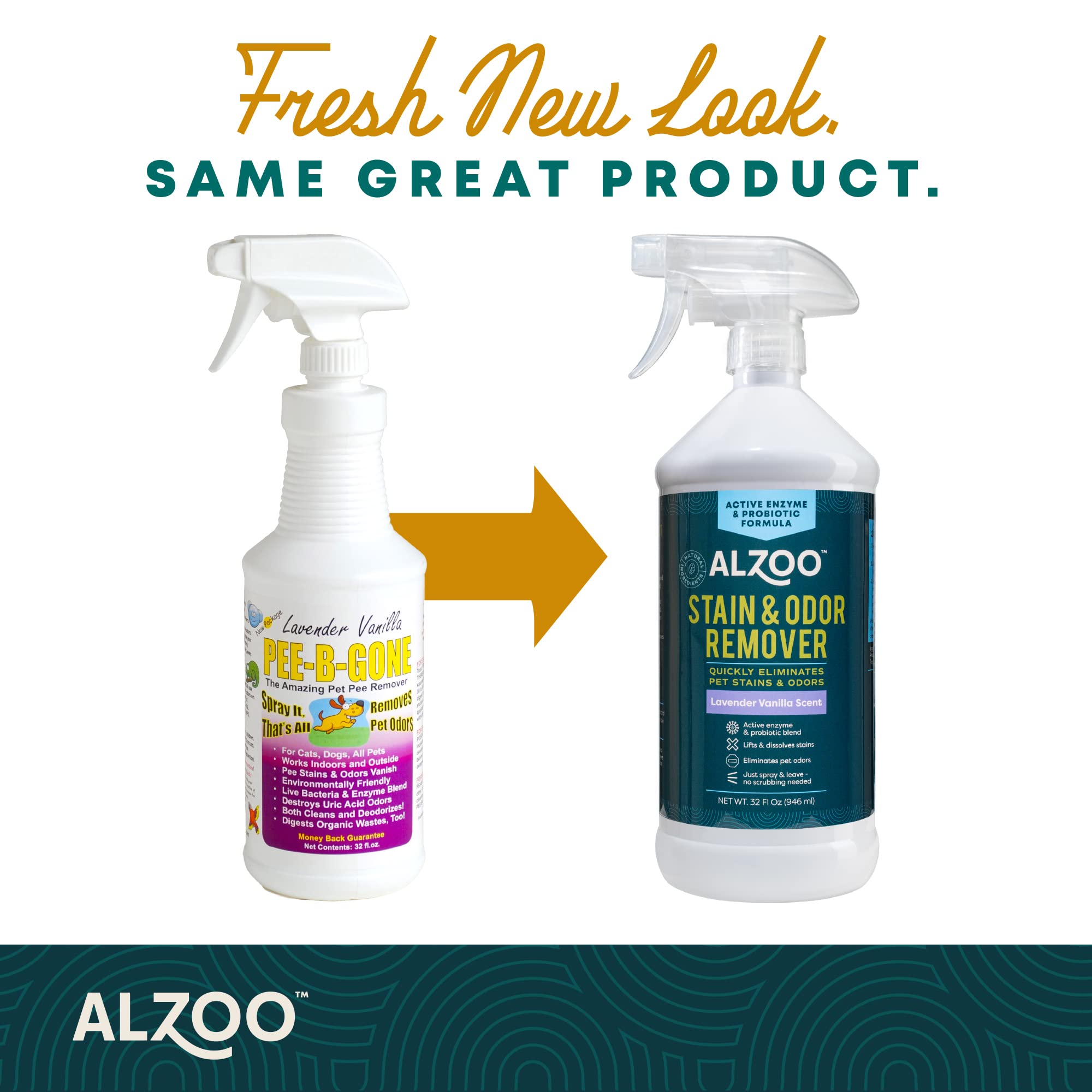 ALZOO Stain & Odor Remover, uso sin agua para manchas.