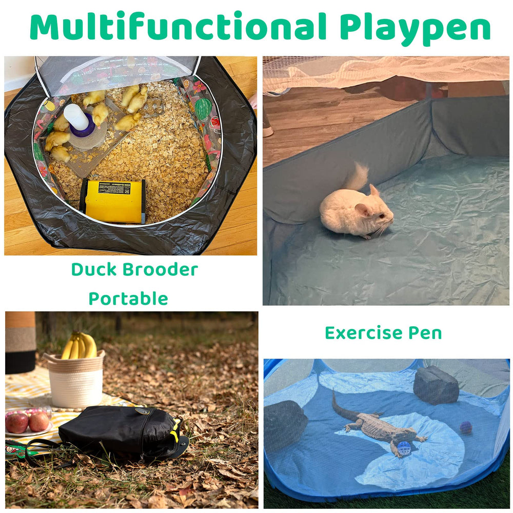 Amakunft playpen compacto, armado en 5 segundos, ideal para uso en casa o jardín.