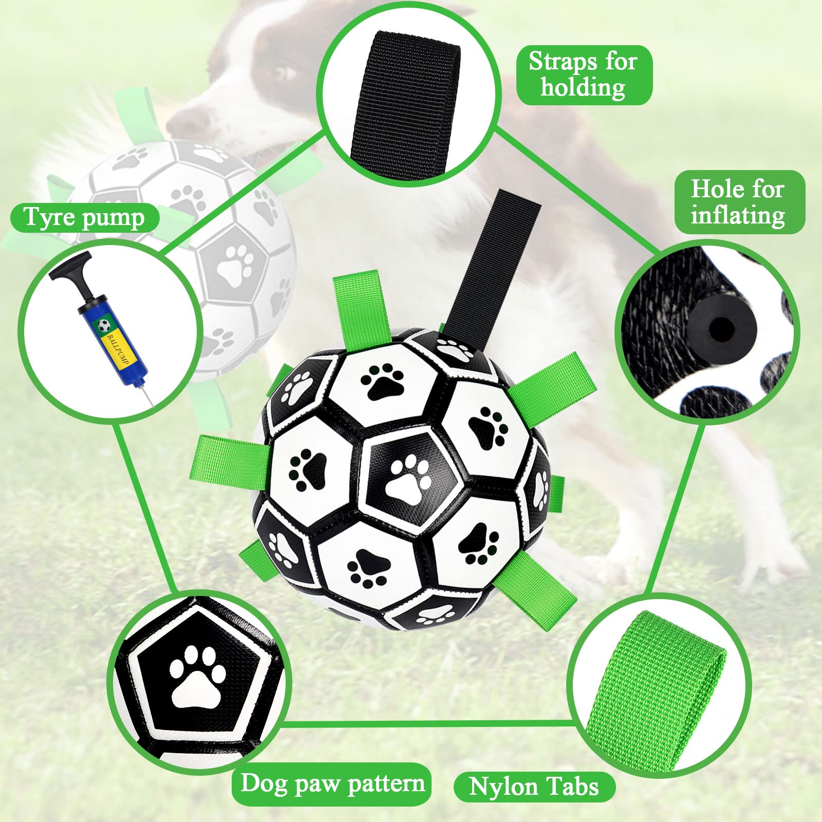 Regalo ideal para perros: bola de fútbol Amasiver para cumpleaños.