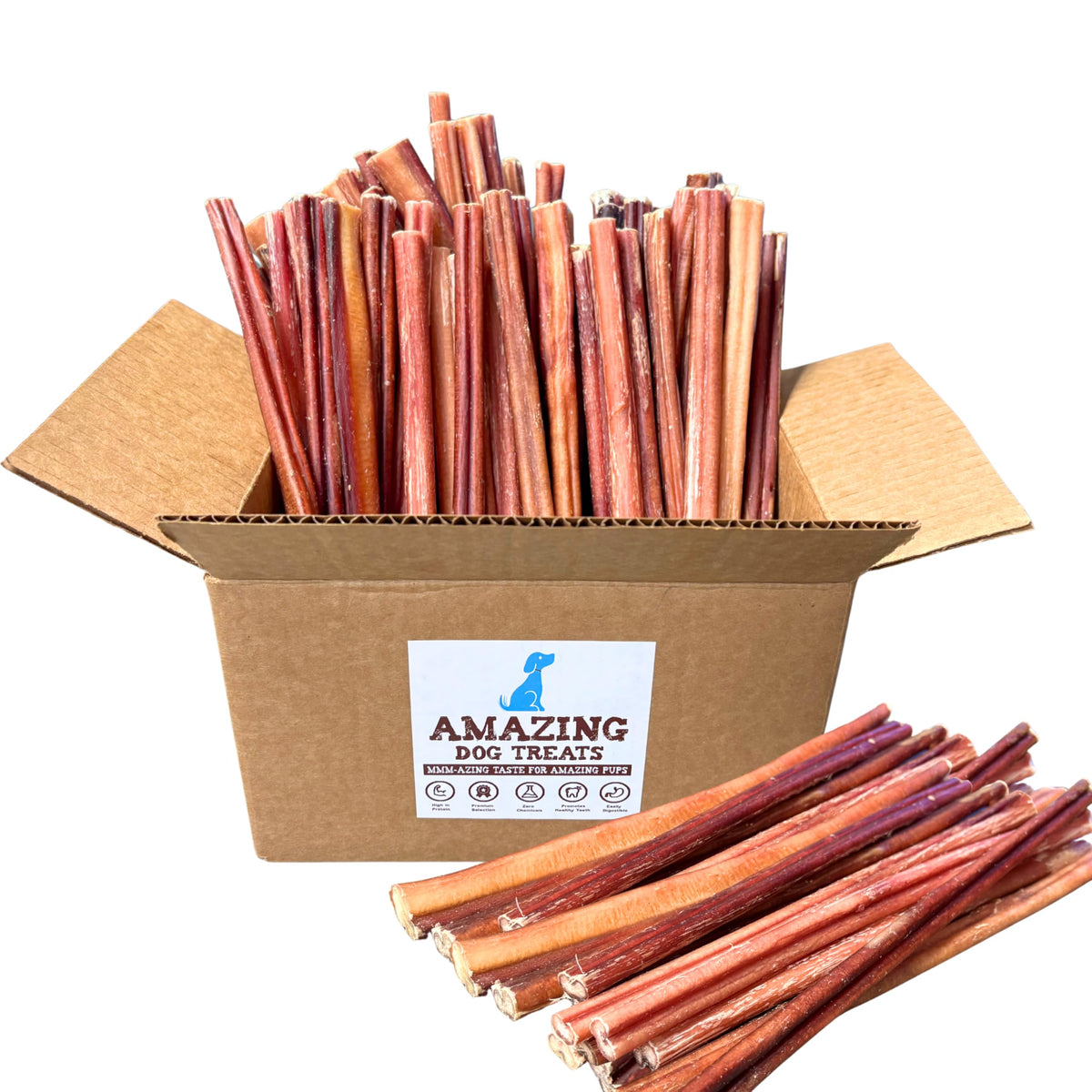 Amazing Dog Treats bullys para perros pequeños, 12 pulgadas, uso diario de masticación