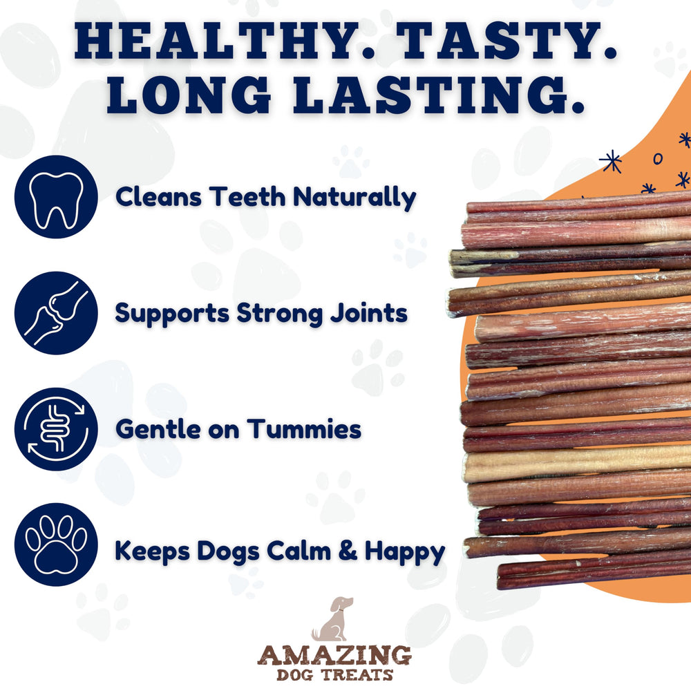 Amazing Dog Treats bullys sin químicos ni aditivos, origen de pastoreo