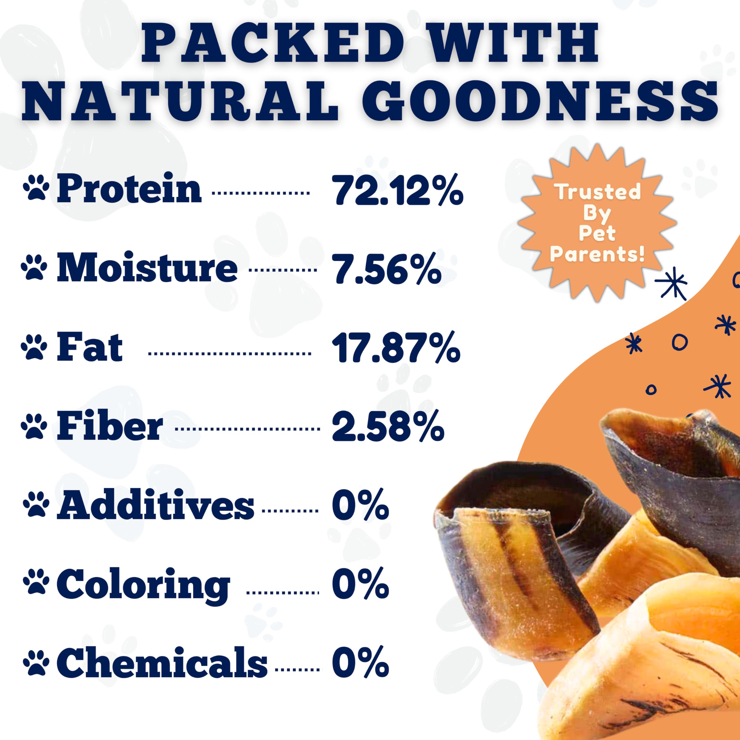 Amazing Dog Treats cascos de vaca alto contenido de proteína para perros activos