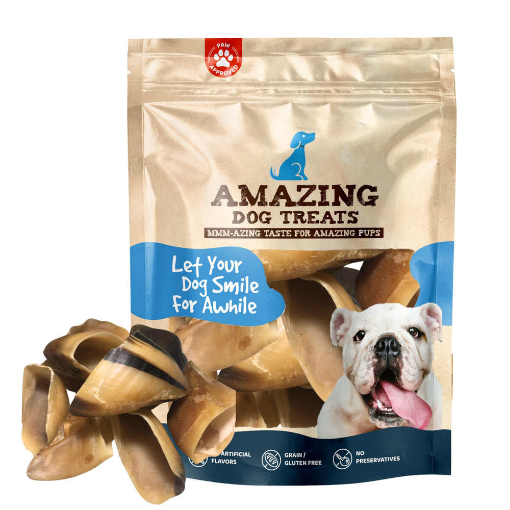 Amazing Dog Treats cascos de vaca en empaque de 25 piezas para premiar