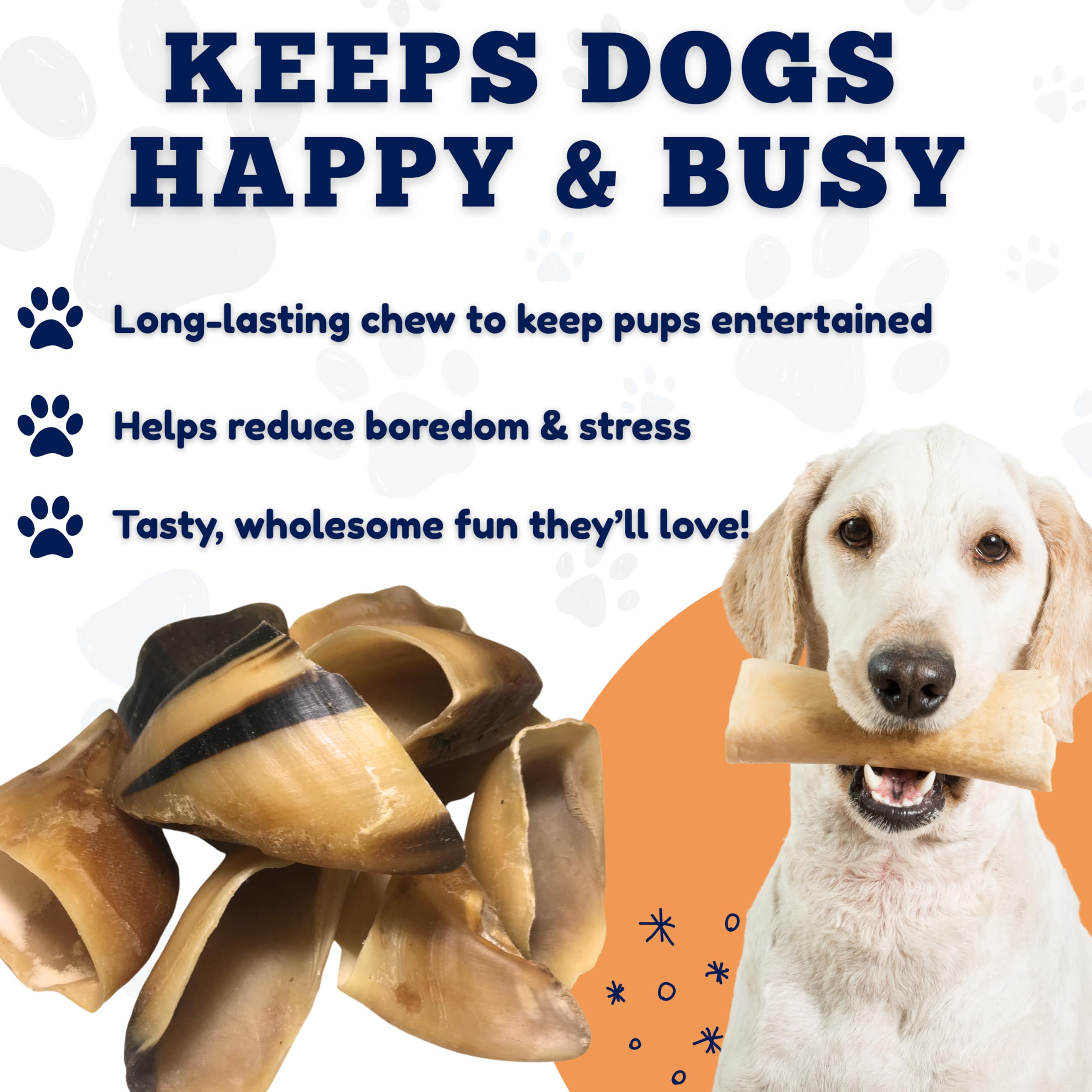 Amazing Dog Treats cascos de vaca para recompensa diaria segura