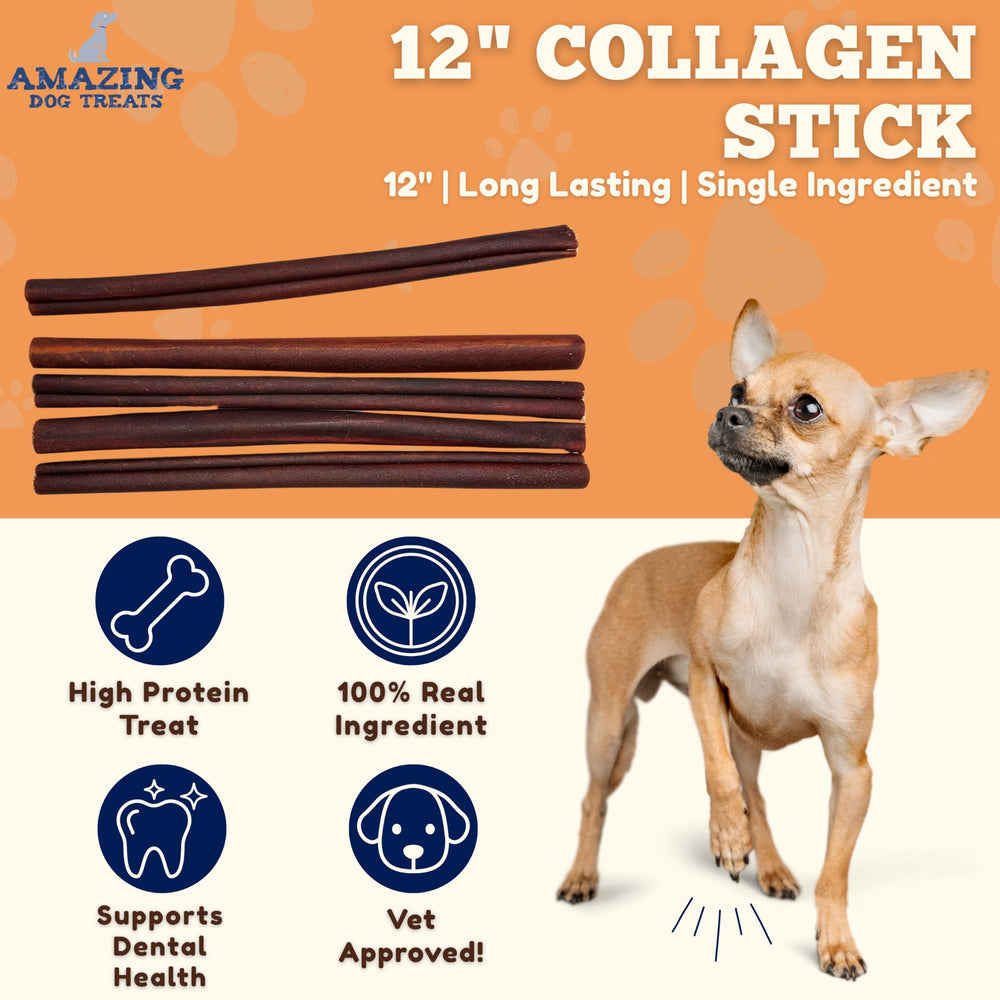 Amazing Dog Treats colágeno para perro, bocado dental para higiene bucal.