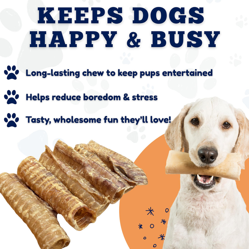 Amazing Dog Treats ingrediente único tráquea de res, digerible y apto para uso diario.