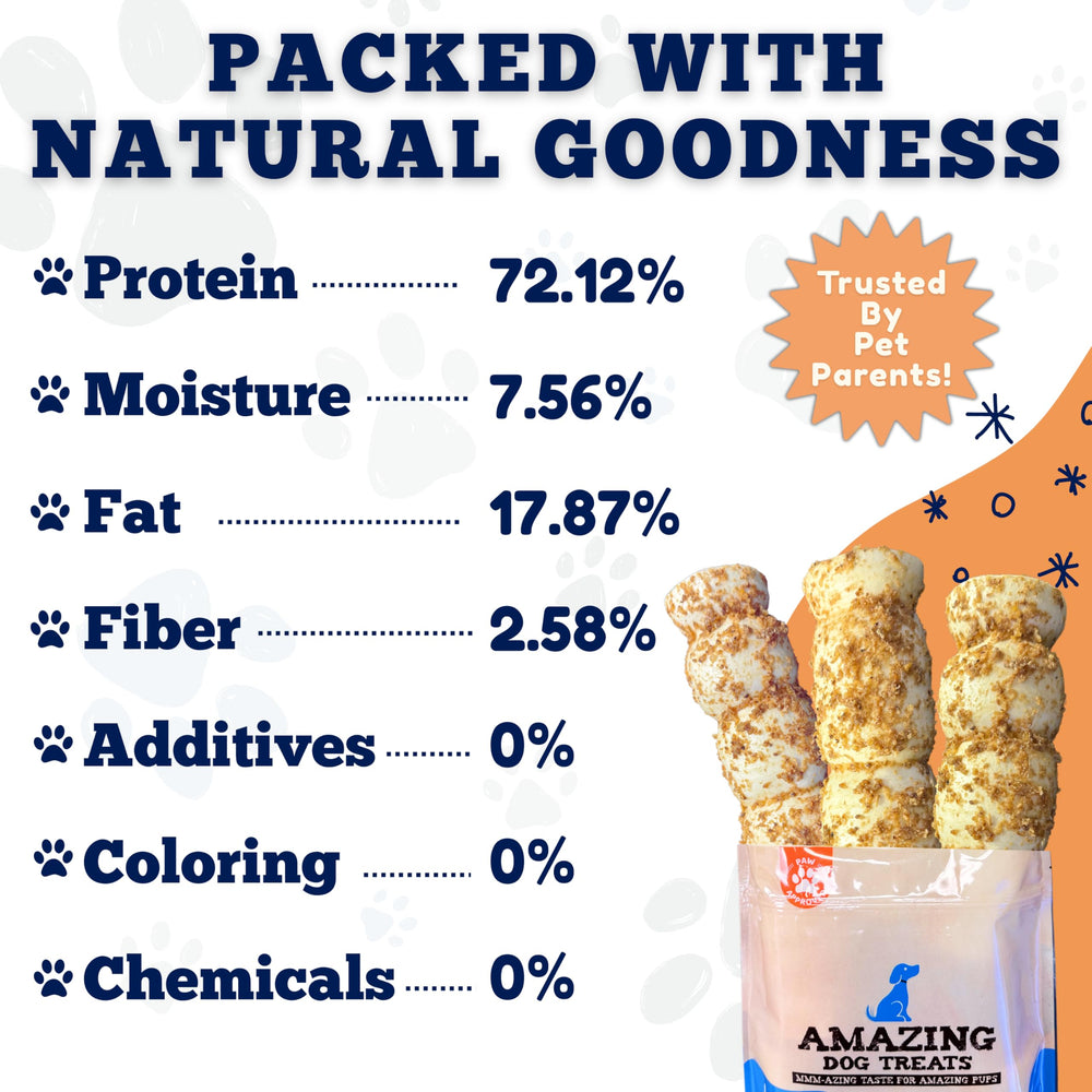Amazing Dog Treats: masticables naturales sabor bully dust para perros activos
