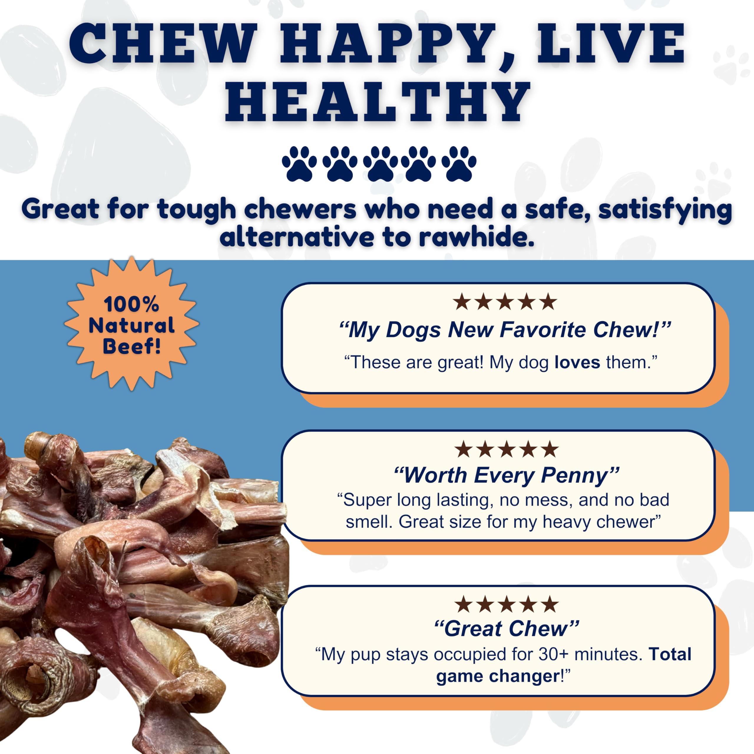 Amazing Dog Treats: para perros grandes, palitos resistentes para masticar.