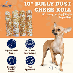 Amazing Dog Treats: rollos cachete de res con textura dura para perros grandes