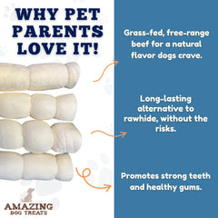 Amazing Dog Treats rollos de res, proteína natural para una experiencia de saboreo
