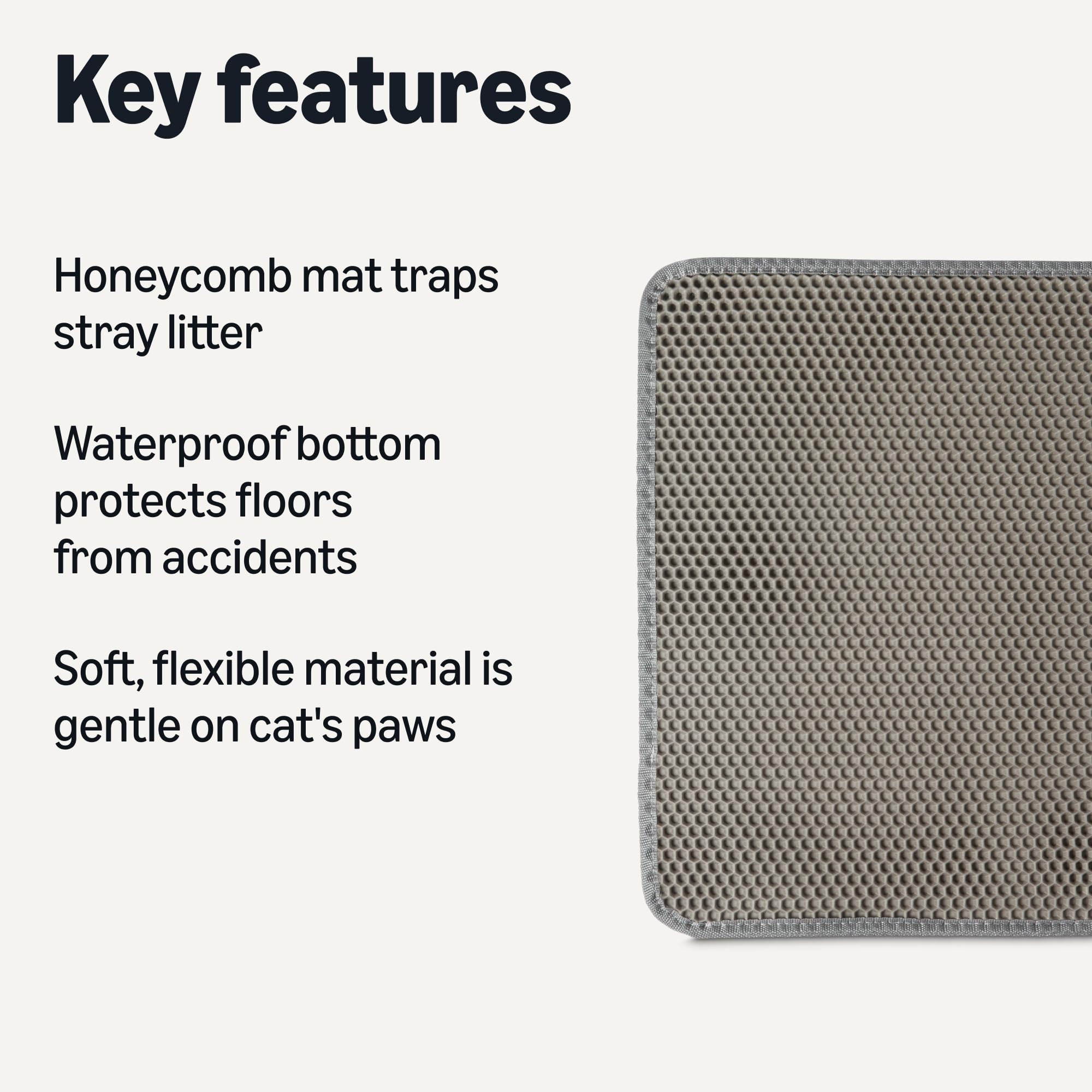 Alfombrilla Amazon Basics con panal texturizado atrapa partículas sueltas