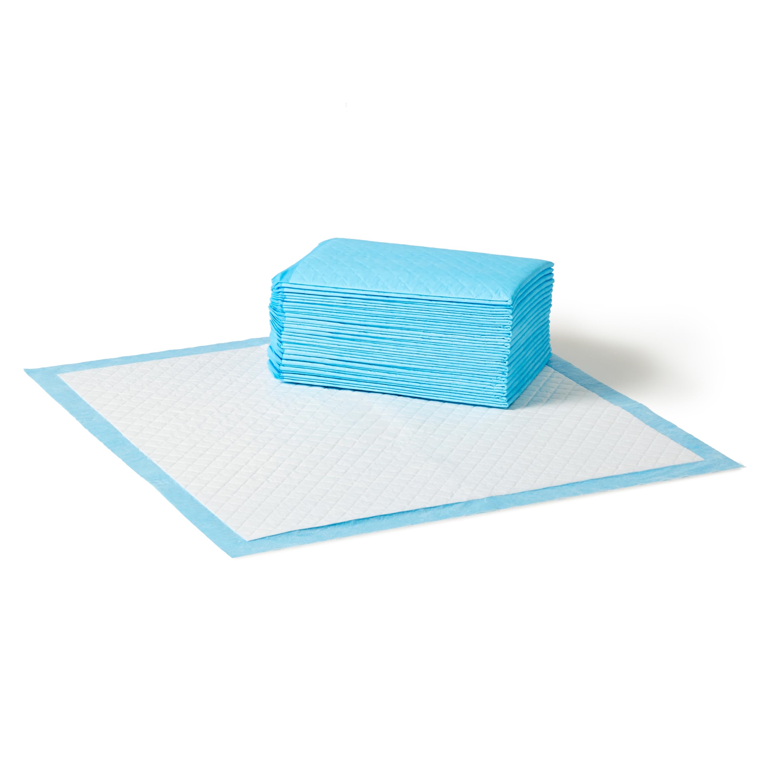 Almohadilla absorbente para perros Amazon Basics, entrenamiento de cachorros, 24x23 pulgadas, secado rápido.