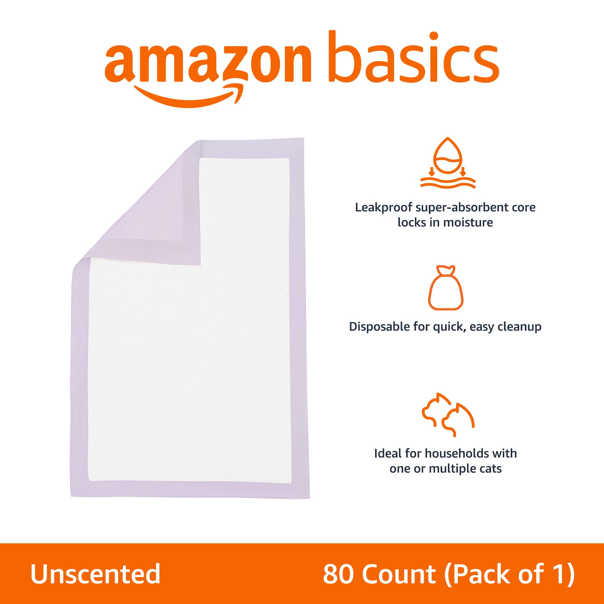 Almohadillas absorbentes Amazon Basics con núcleo que retiene líquidos