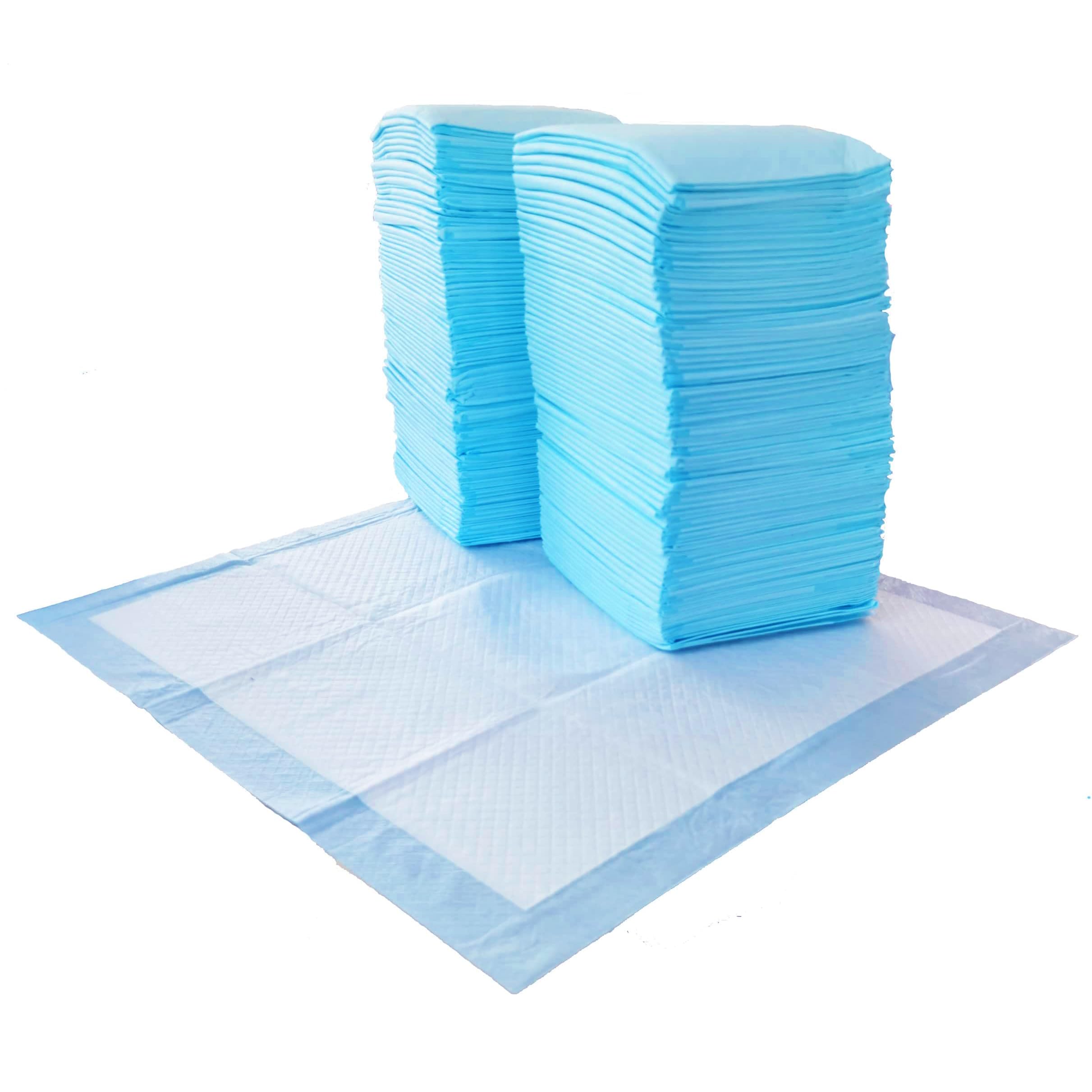 Almohadillas de entrenamiento para perros Amazon Basics, 22x22, azul y blanco; ideal para cachorros