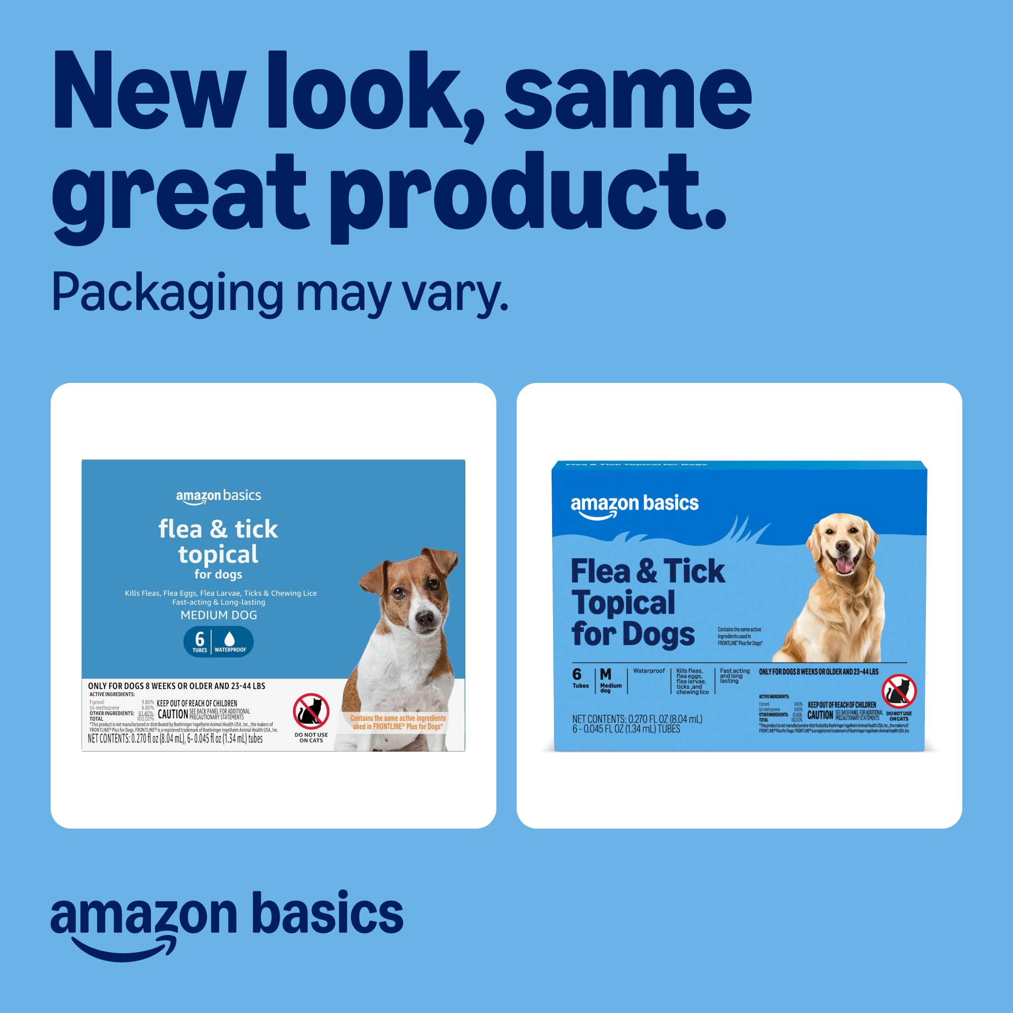 Aplicación tópica rápida de Amazon Basics para eliminar pulgas en 24 horas