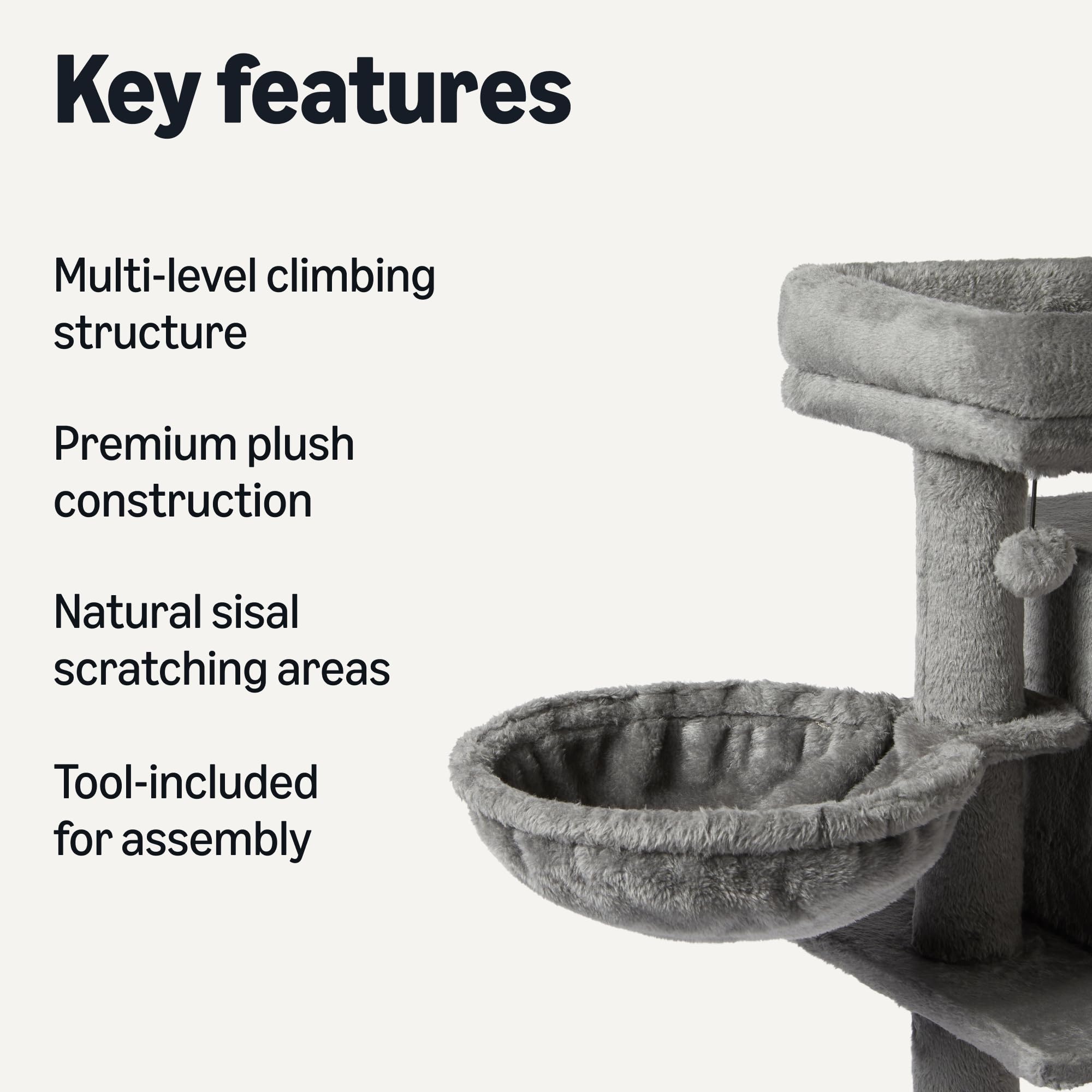 Amazon Basics árbol gatos con escalones y zonas de actividad para explorar