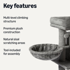 Amazon Basics árbol gatos con escalones y zonas de actividad para explorar