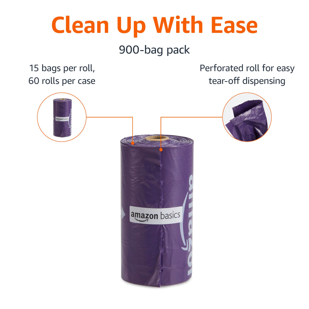 Bolsas desechos de perro a prueba de fugas con lavanda, Amazon Basics