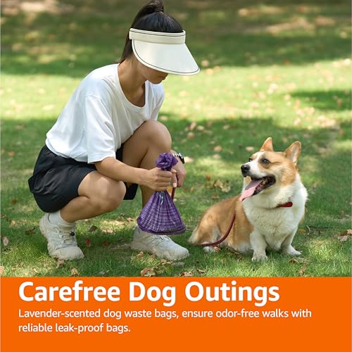 Amazon Basics bolsas con fragancia a lavanda, aroma suave para paseos diarios.