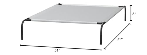 Soporte duradero de marco de metal de Amazon Basics para uso prolongado.