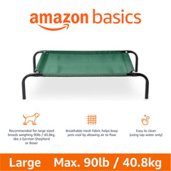 Cama para perros con estructura metálica duradera de Amazon Basics.