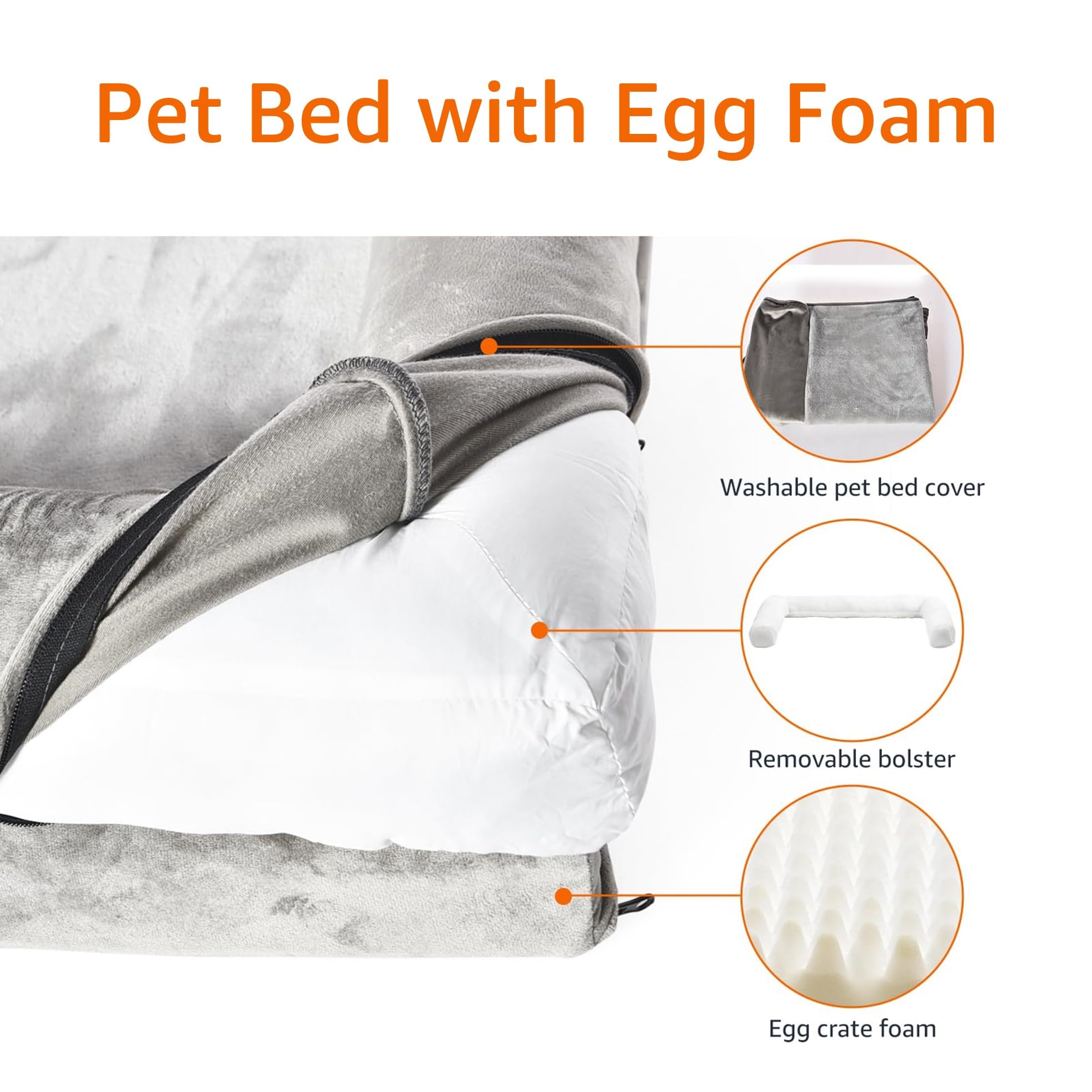Fondo antideslizante de la cama para perros Amazon Basics ofrece estabilidad.
