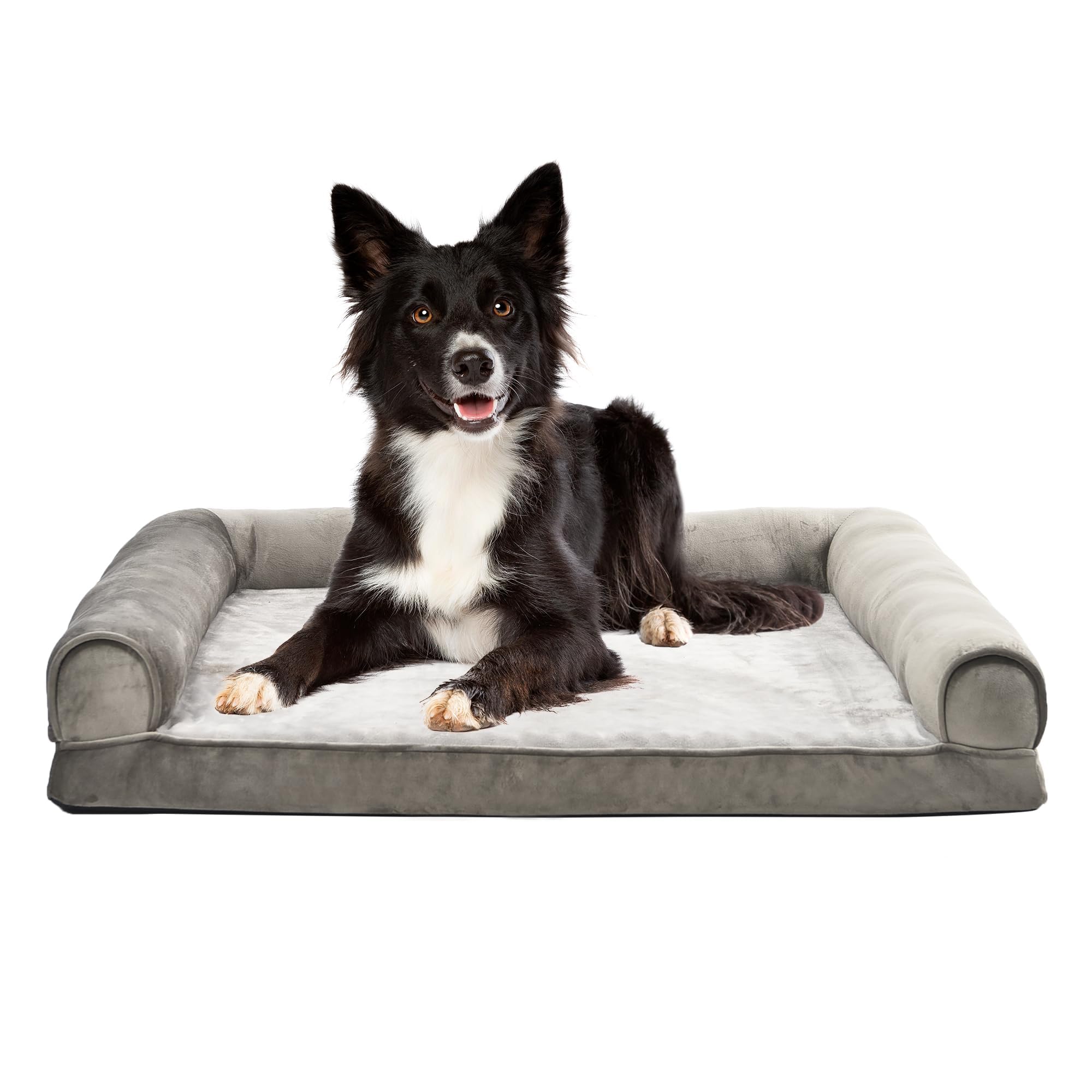 Cama para perros Amazon Basics con espuma gel refrigerante para reposo cómodo.
