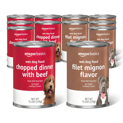 Amazon Basics comida húmeda para perro, pack 12 latas, conveniente para diario.