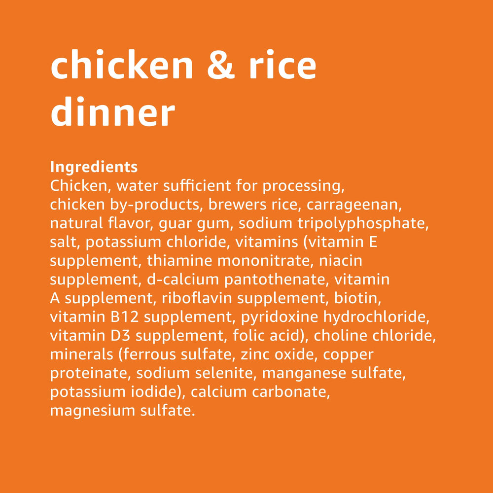 trozos de pollo y arroz en lata amazon basics para perros