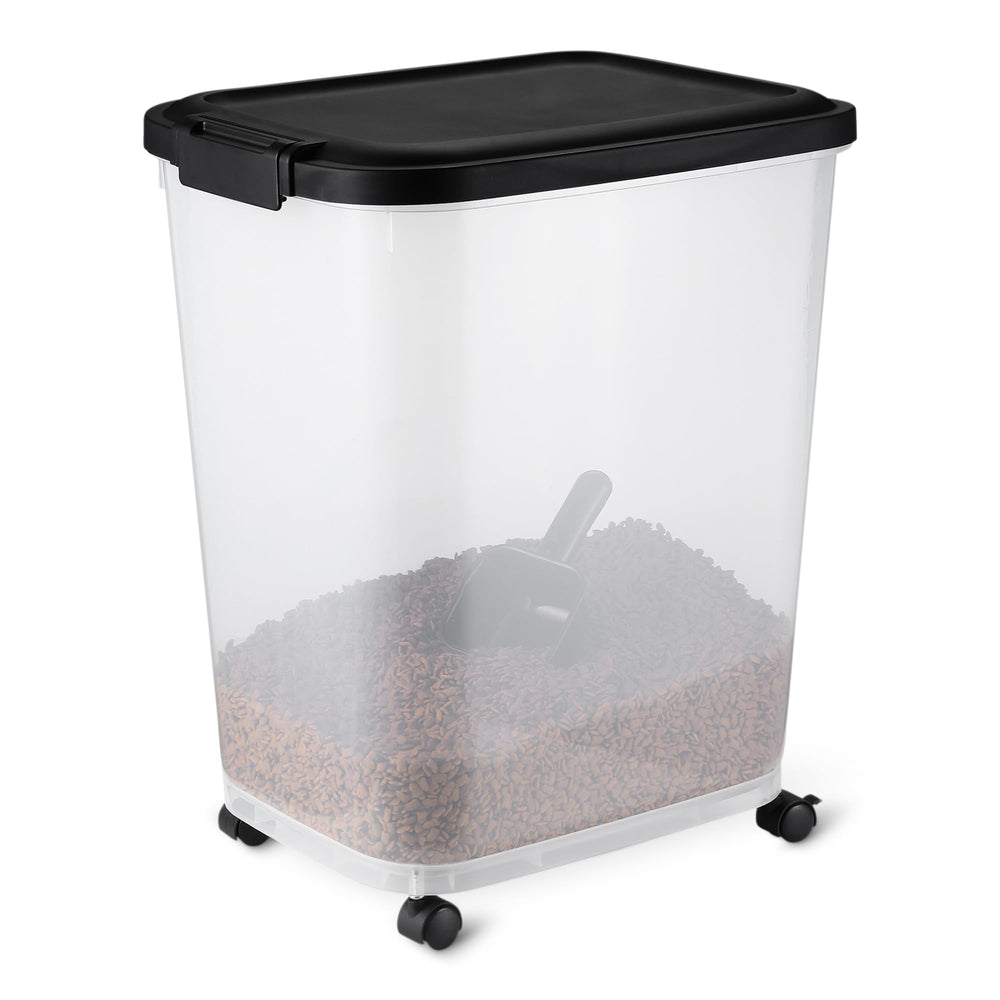 Amazon Basics Contenedor para comida de mascotas, vista frontal, ideal para mantener fresca la comida