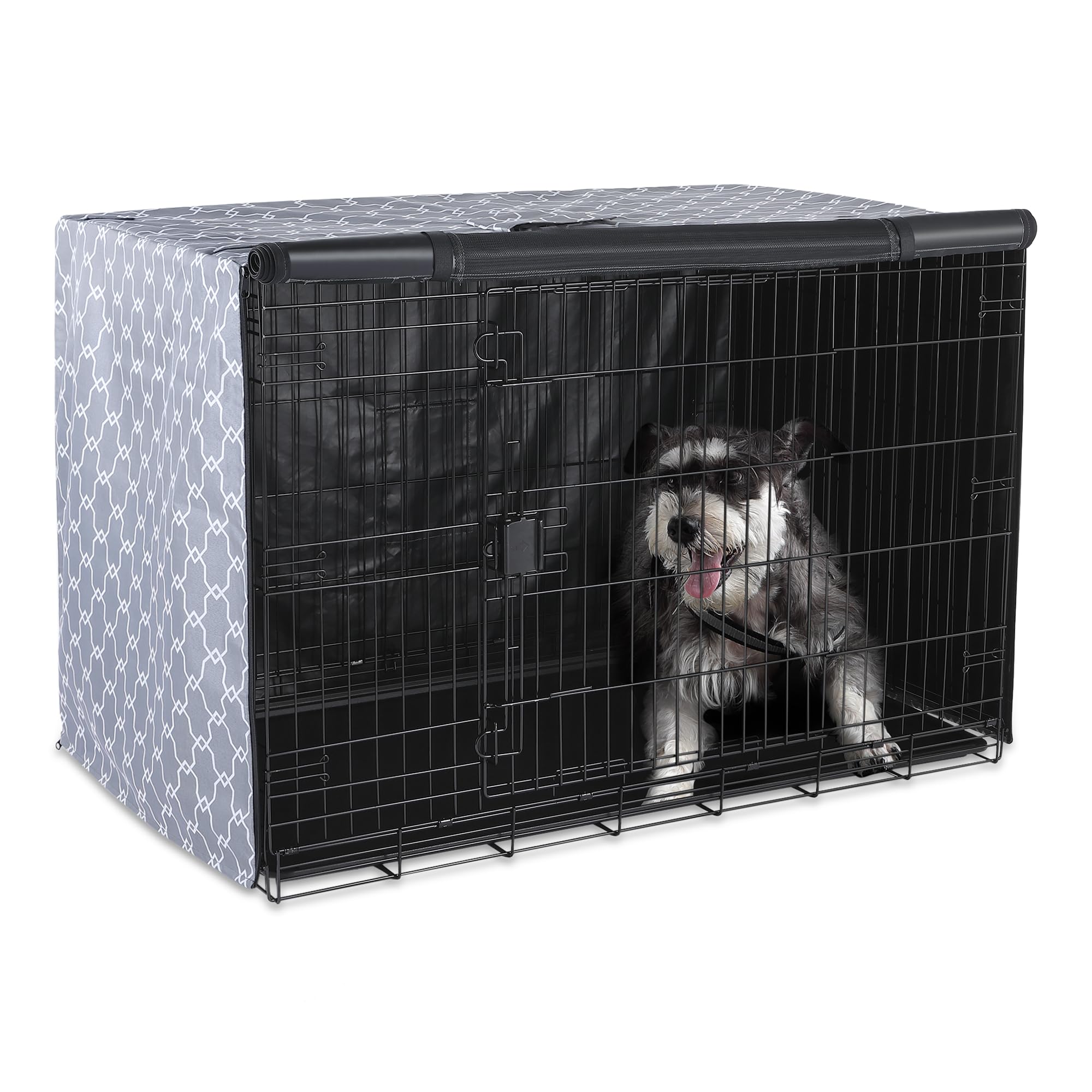 Cubierta para jaula Amazon Basics de 48 pulgadas ofrece un refugio seguro para tu perro.