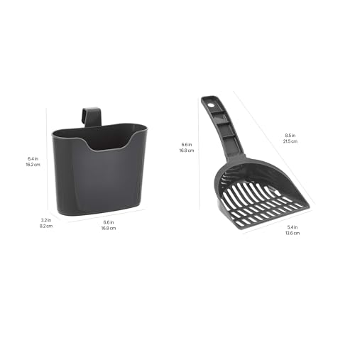 Amazon Basics Cucharón para arena de gato con medidas compactas