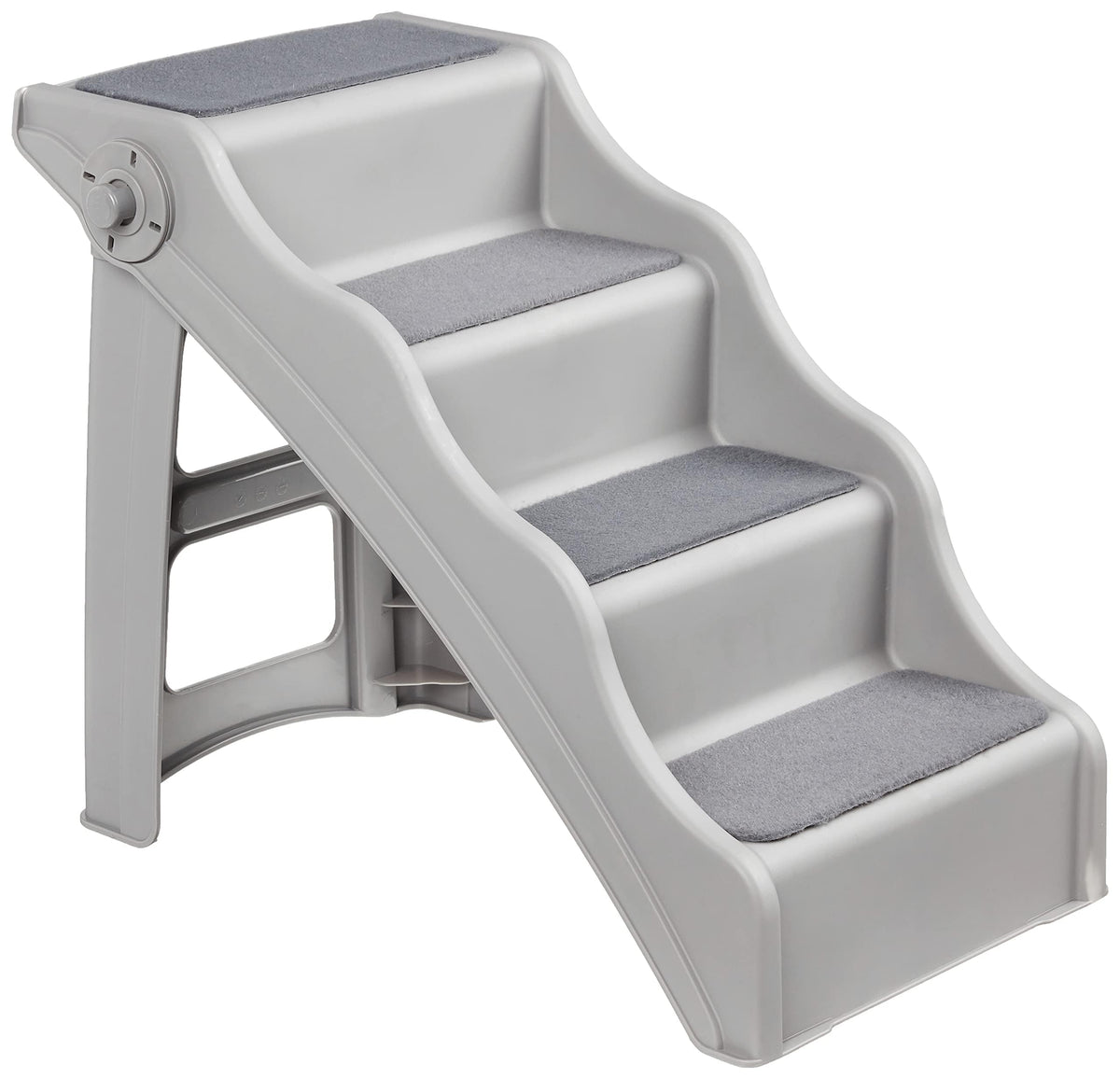 Amazon Basics escaleras plegables para mascotas en gris, fáciles de usar en muebles