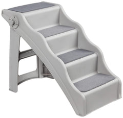 Amazon Basics escaleras plegables para mascotas en gris, fáciles de usar en muebles