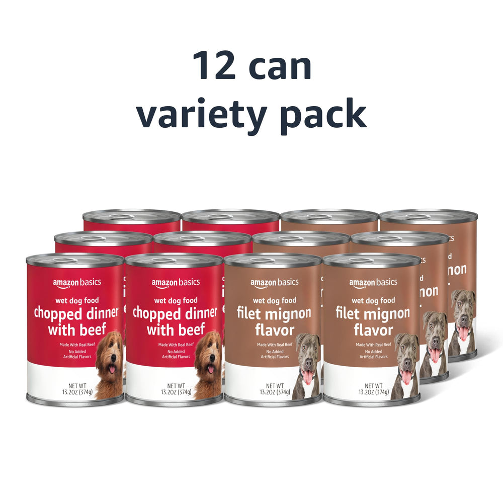 Amazon Basics filete mignon en lata, carne real para perros.