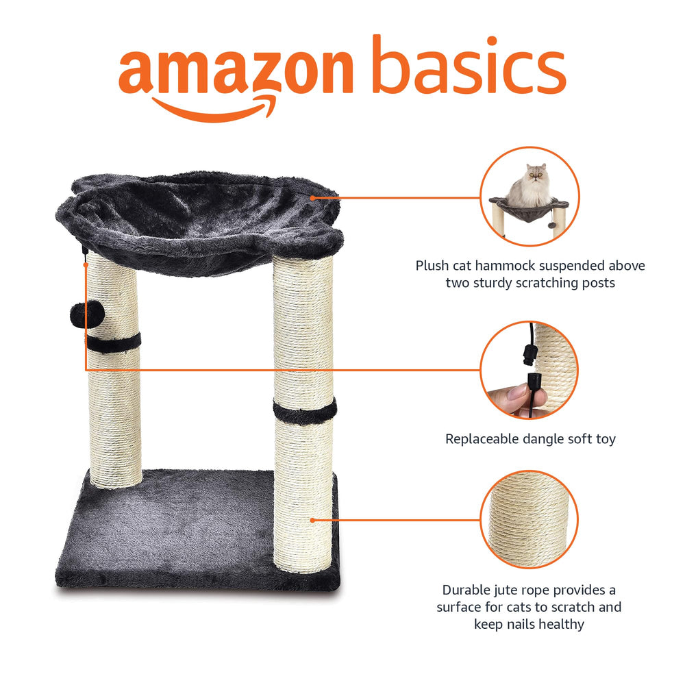 Amazon Basics hamaca para gatos, suspensión cómoda para siestas elevadas.